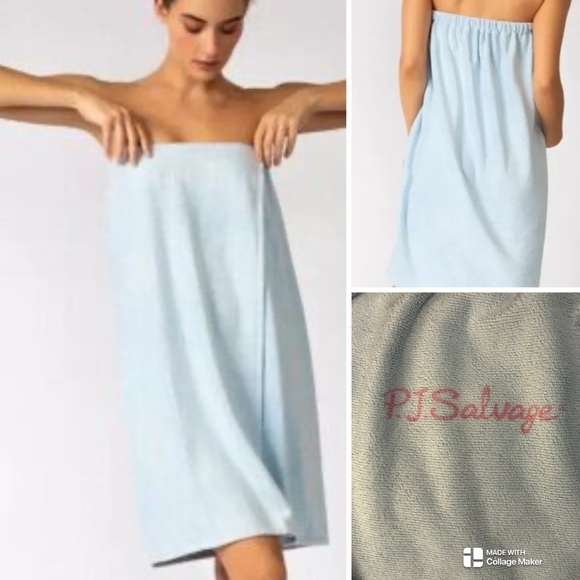 PJ Salvage Other - PJ Salvage Light Blue wrap around terry Towel